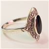 Image 2 : SILVER BLACK ONYX  RING (SIZE 9.5) (WEIGHT 3.19G)