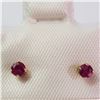 Image 1 : 14K YELLOW GOLD RUBY  EARRINGS