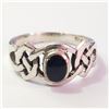 Image 1 : SILVER BLACK ONYX  RING (SIZE 7)