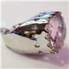 Image 2 : BRASS PINK AMETHYST 9.5  RING (SIZE 8) (WEIGHT 10.62G)