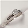 Image 2 : 14K WHITE GOLD DIAMOND (0.25CT)  RING (SIZE 6) (WEIGHT 1.53G)