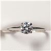 Image 1 : 10K WHITE GOLD MOISSANITE(0.5CT)  RING (SIZE 7)