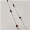 Image 2 : SILVER GENUINE GEMSTONE 18"   NECKLACE