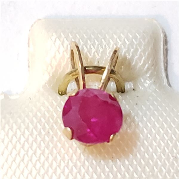 10K YELLOW GOLD RUBY(0.45CT)  PENDANT