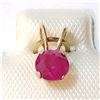 Image 1 : 10K YELLOW GOLD RUBY(0.45CT)  PENDANT