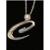 Image 2 : SILVER CUBIC ZIRCONIA  NECKLACE (LENGTH 19INCHES)