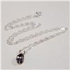 Image 2 : SILVER IOLITE  NECKLACE (LENGTH 18INCHES)