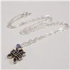 Image 2 : SILVER MARCASITE  NECKLACE (LENGTH 19INCHES) (WEIGHT 3.42G)