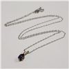 Image 2 : SILVER IOLITE  NECKLACE (LENGTH 20INCHES)