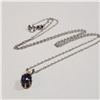 Image 2 : SILVER IOLITE  NECKLACE (LENGTH 20INCHES)