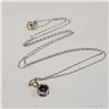 Image 2 : SILVER IOLITE  NECKLACE (LENGTH 20INCHES)