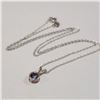 Image 2 : SILVER IOLITE  NECKLACE (LENGTH 20INCHES)