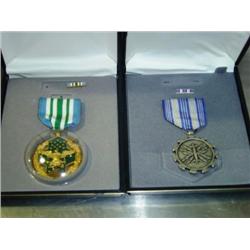 LOT OF 2 US MEDALS; FOR MILITARY MERIT, AIR FORCE MERITORIOUS ACHIEVEMENT