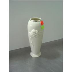 LENOX HANDCRAFTED IN MALAYSIA VASE WITH ROSES; 7 1/2" TALL