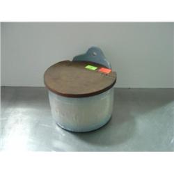 BLUE & WHITE SALT CROCK WITH LID
