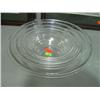 Image 1 : NEST OF FOUR CLEAR GLASS PYREX BOWLS (BOWL #3 HAS SOME MINOR ROUGHNESS)