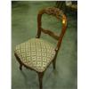 Image 1 : WALNUT FRAMED PARLOR CHAIR; SHOWS WEAR IN TAPESTRY SEAT