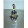 Image 1 : FENTON GLASS BELL; PURPLE PAINTED WITH FLOWERS