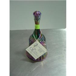 FENTON GLASS BELL; PLUM OPALESCENT EMBOSSED FRANK L FENTON ON SIDES