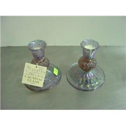 FENTON PAIR OF CANDLE STICKS