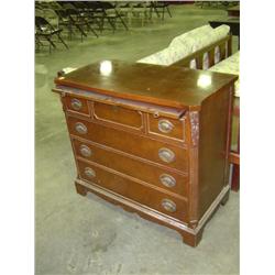 MAHOGANY 4-DRAWER SERVER WITH PULL OUT SERVING BOARD