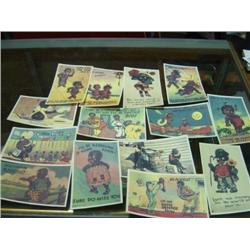LOT OF 14 UNUSED POSTCARDS; BLACK MEMORABILIA