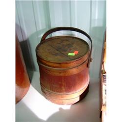 WOODEN SUGAR BUCKET WITH LID