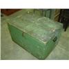 Image 1 : PINE WOODEN TRUNK PAINTED GREEN