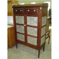 REPRODUCTION PIE SAFE WITH 12 TINS