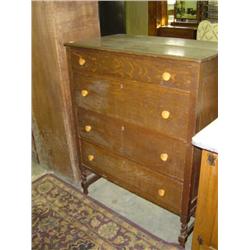 4-DRAWER OAK CHEST