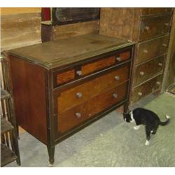 3-DRAWER DRESSER; SOME VENEER DAMAGE