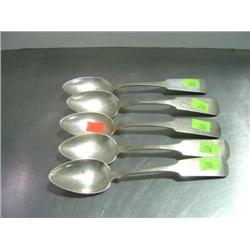 LOT OF 5 SPOONS LOCKPORT