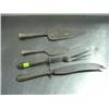Image 1 : LOT OF 4; KNIFE AND FORK SET AND 2 CAKE SERVERS WITH STERLING HANDLES