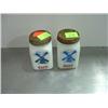 Image 1 : LOT OF 2 SALT SHAKERS; LIDS ARE RUSTED