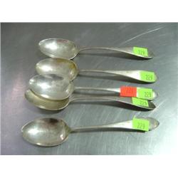 LOT OF 5 SPOONS; MARKED STERLING
