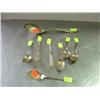 Image 1 : LOT OF 8 SPOONS, FORK AND BUTTER KNIFE; SOME STERLING