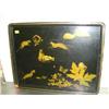 Image 1 : WOODEN SERVING TRAY; SCENES OF CATS, BUTTERFLIES