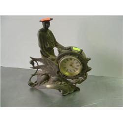 SAILOR WITH SHIP'S WHEEL CLOCK