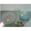Image 1 : GROUP OF 7-SAUCERS; 1- CUP; 2- ETCHED PLATES; 2- SALT n PEPPERS SHAKERS