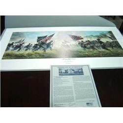UNFRAMED MORT KUNSTLER PRINT "WITH A REBEL YELL" #125/950 SIGNED 3/15/03