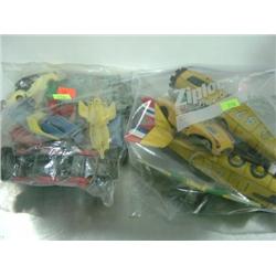 LOT OF 2 BAGS OF METAL AND PLASTIC TOY PARTS