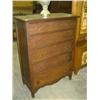 Image 1 : 5-DRAWER OAK CHEST; MISSING A PULL