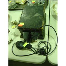 BELL SYSTEM TESTER PHONE AND WOODEN PHONE BOX