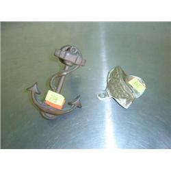 LOT OF 2; COCA COLA BOTTLE OPENER AND ANCHOR SHAPED HOOK