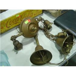 HANGING DOUBLE HEAD CEILING LIGHT AND 1-SINGLE HEAD TO MATCH