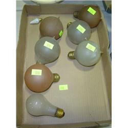 LOT OF 6 BLOWN GLASS LIGHT BULBS