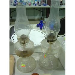 SET OF TWO OIL LAMPS