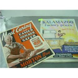 LOT OF 2; ADVERTISEMENT MAGAZINES-MORTON SALT AND KALAMAZOO STOVES