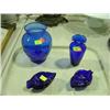 Image 1 : TRAY LOT OF COBALT BLUE GLASS