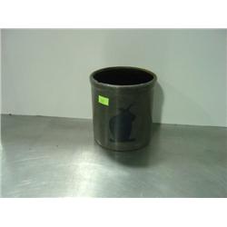 CROCK WITH RABBIT DESIGN; CHIP ON TOP